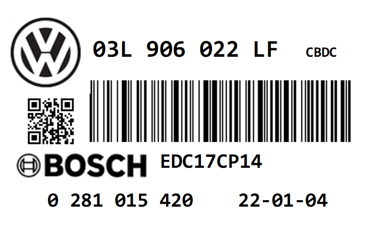 VW GOLF 2.0 TDI CR110 CBD STAGE 1 REMAP 190 HP 03L907309 03L906022LF IMMO OFF
