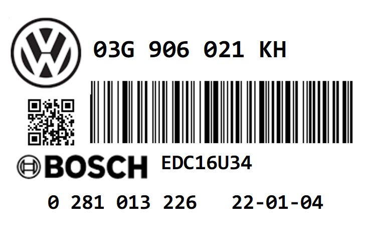 VOLKSWAGEN GOLF 1.9 TDI PD105 BXE STAGE 1 REMAP 145 HP 03G906021KH IMMO OFF