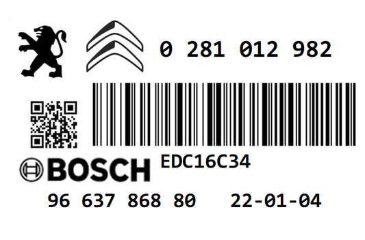 PEUGEOT EXPERT & CITROEN DISPATCH 1.6 HDI 90 TUNED REMAP ECU PLUG PLAY 122PS 0281012982