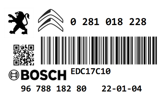 PEUGEOT 308 1.6 HDI 90 TUNED REMAP ECU PLUG PLAY IMMO 122PS  EDC17C10 0281018228