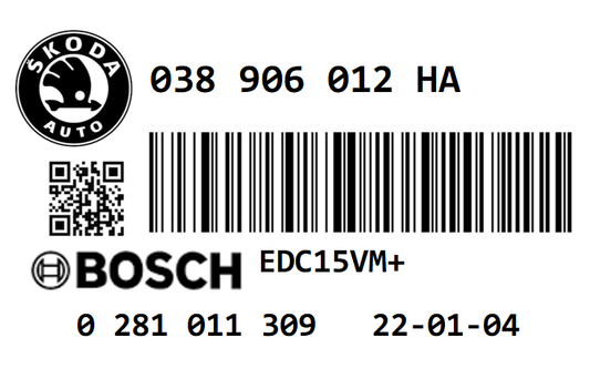 SKODA OCTAVIA 1.9 TDI 90 ALH STAGE 1 REMAP 131 HP 038906012HA IMMO OFF