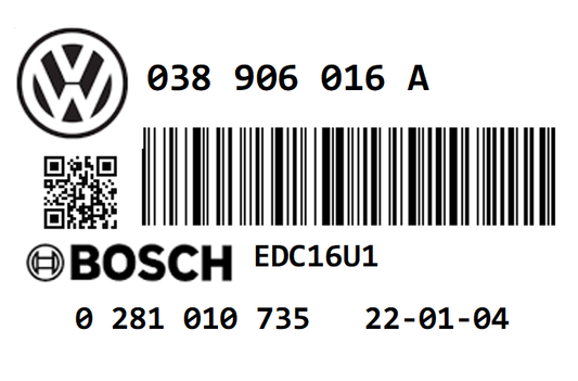 VOLKSWAGEN  TRANSPORTER T5 1.9 TDI PD 105 AXB STAGE 1 REMAP 161 HP 038906016A IMMO OFF