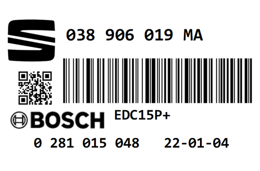 SEAT IBIZA/LEON/CORDOBA 1.9 TDI PD100 AXR STAGE 1 REMAP 141 HP 038906019MA IMMO OFF