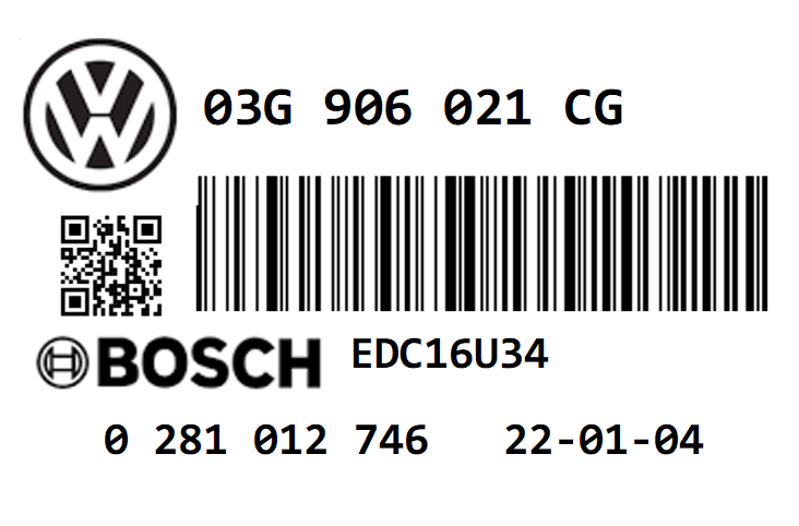 VOLKSWAGEN CADDY 1.9 TDI PD105 BLS STAGE 1 REMAP 145 HP  03G906021CG IMMO OFF