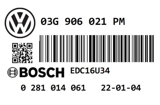 VW GOLF 1.9 TDI PD105 BXE STAGE 1 REMAP 145HP 03G906021PM IMMO OFF