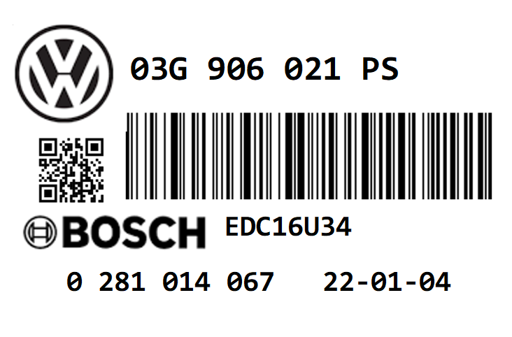 VOLKSWAGEN GOLF 2.0 TDI PD 140 BMM STAGE 1 REMAP 188 HP 03G906021PS IMMO OFF