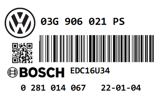VOLKSWAGEN GOLF 2.0 TDI PD 140 BMM STAGE 1 REMAP 188 HP 03G906021PS IMMO OFF