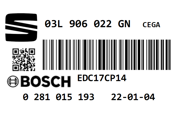 SEAT LEON 2.0 TDI CR170 CEGA STAGE 1 REMAP 226 HP 03L906022GN IMMO OFF