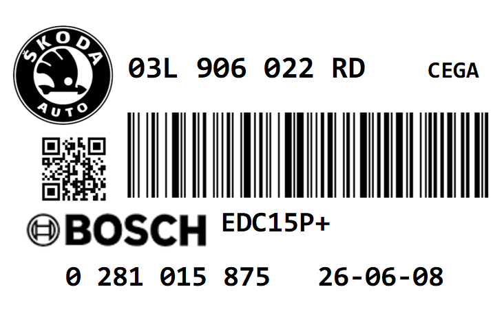 SKODA OCTAVIA VRS 2.0 TDI CR170 CEGA STAGE 1 REMAP 226 HP 03L906022RD IMMO OFF