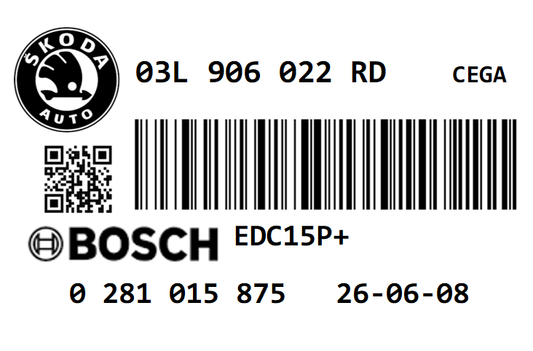 SKODA OCTAVIA VRS 2.0 TDI CR170 CEGA STAGE 1 REMAP 226 HP 03L906022RD IMMO OFF