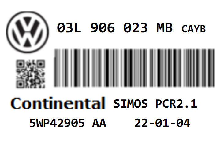 VW POLO 1.6CR 90 TDI STAGE 1 REMAP PCR2.1 IMMO OFF 03L906023MB CAYB 150HP ECU
