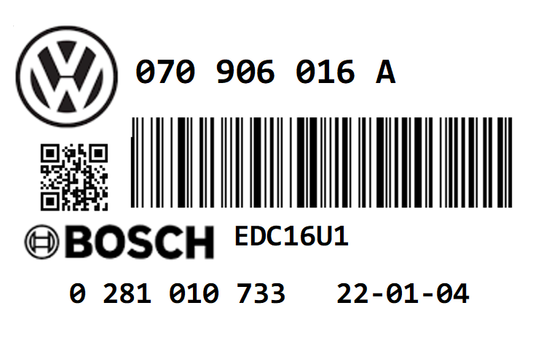 VOLKSWAGEN  TRANSPORTER T5 2.5 TDI PD 174 AXE STAGE 1 REMAP 220 HP 070906016A IMMO OFF