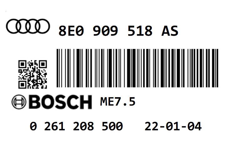 AUDI A4 1.8T BEX 190 STAGE 1 REMAP 233 HP 8E0909518AS IMMO OFF