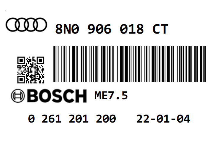 AUDI TT 1.8T BVR 190 STAGE 1 REMAP 233 HP 8N0906018CT IMMO OFF