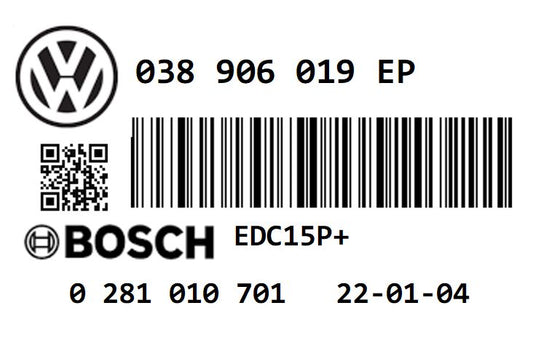 VOLKSWAGEN PASSAT 1.9 TDI PD130 AVF STAGE 1 REMAP 170 HP 038906019EP IMMO OFF