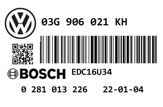VOLKSWAGEN GOLF 1.9 TDI PD105 BXE STAGE 1 REMAP 145 HP 03G906021KH IMMO OFF
