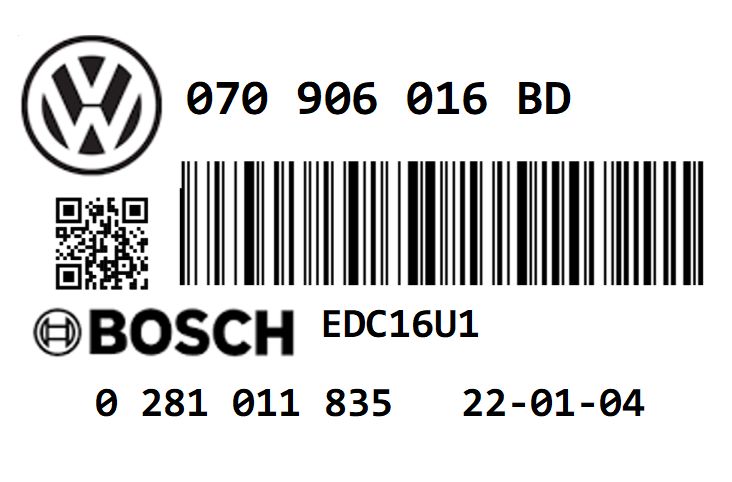 VOLKSWAGEN  TRANSPORTER T5 2.5 TDI PD 174 AXE STAGE 1 REMAP 220 HP 070906016BD IMMO OFF